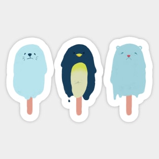 Animal ice-lollies Sticker